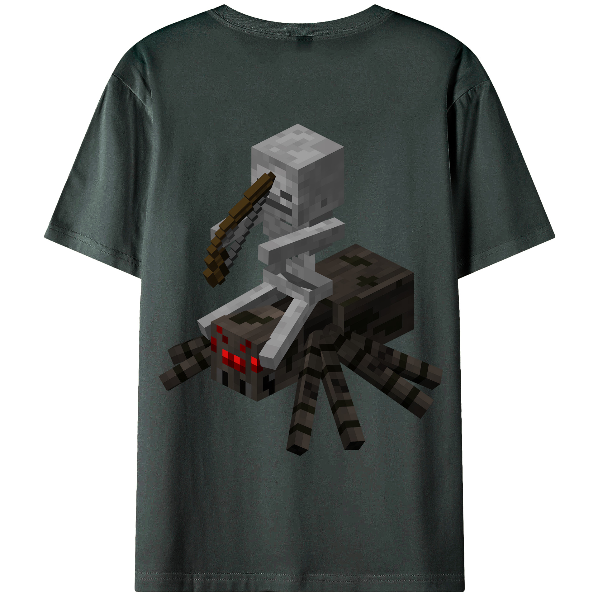 （画像用） マインクラフト ブロックの世界 Minecraft MC Block world 綿100％ メンズ半袖Tシャツ（バックプリント） 通気性